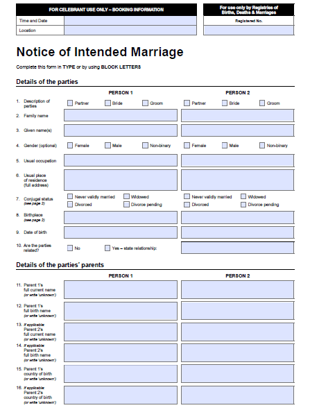 6 Common Mistakes Made In Filling Out The Notice of Intended Marriage 34
